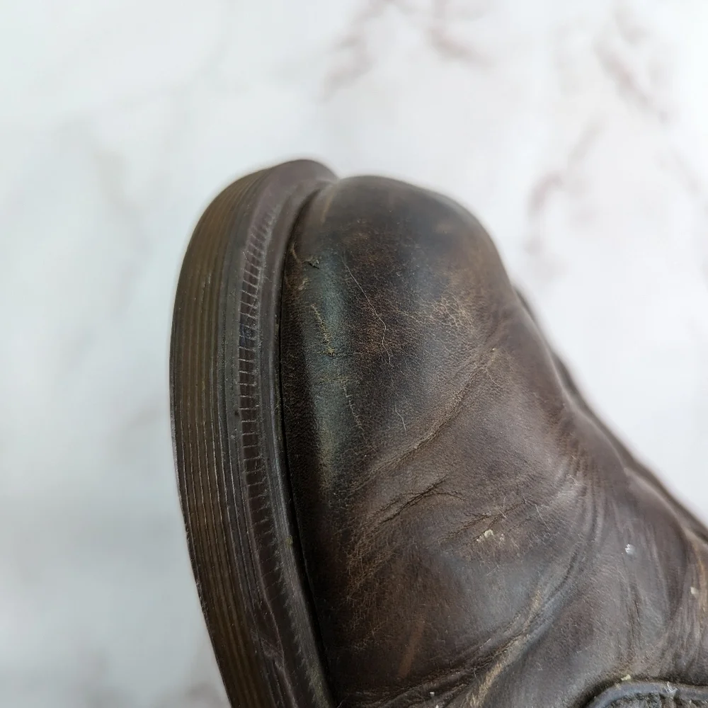 Vtg Dr Martens Shoe Womens 9.5 Leather Monk Strap Buckle Made England Oxford Y2K - Picture 10 of 14